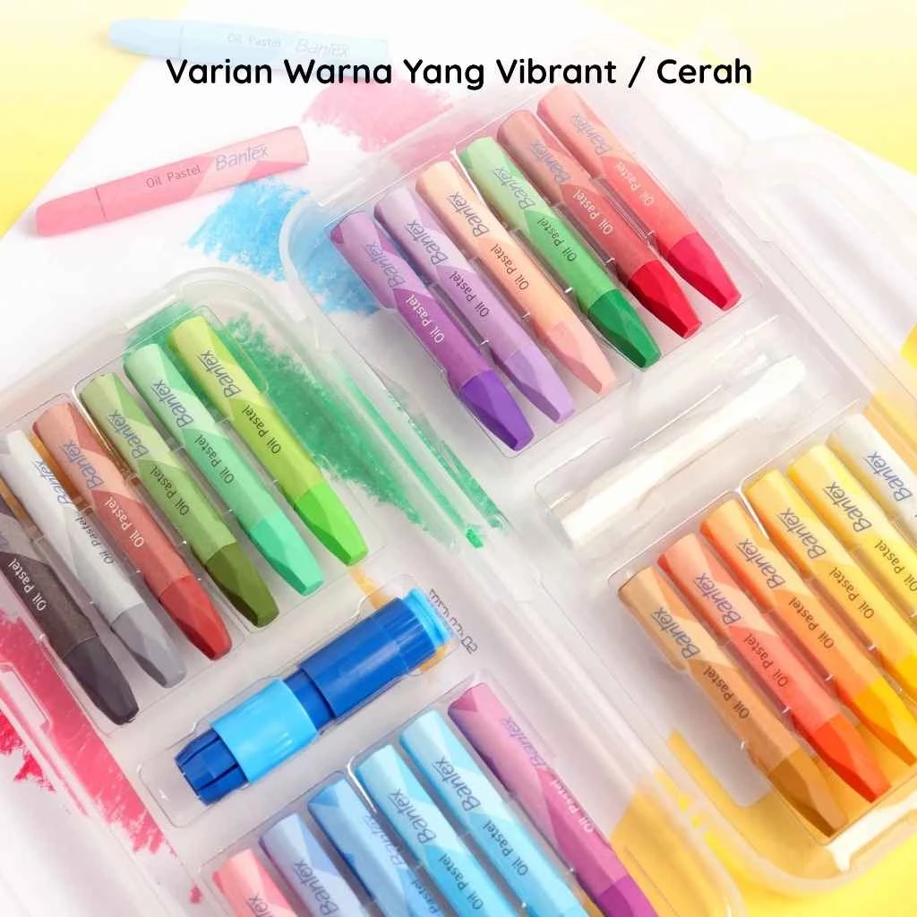 Oil Pastel Bantex BK3010 48 Colour Crayon Non Toxic Krayon 48 Warna